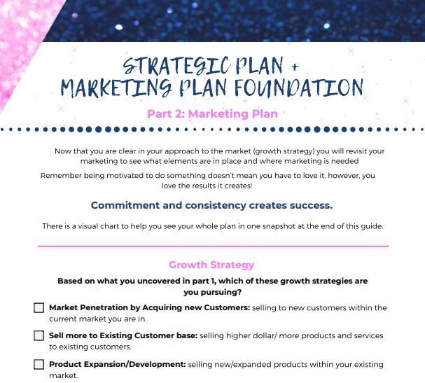 strategic planning part 2 strategic marketing plan